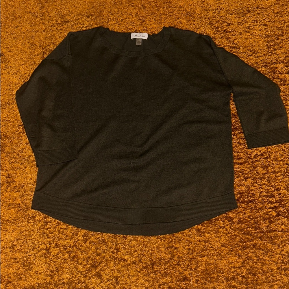 Melissa Paige Classic Black Crew Neck Sweater